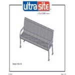 Ultra Site Lexington 6' Burgundy Diamond Bench with Backrest 75 Ultra Site Lexington 6' Burgundy Diamond Bench with Backrest 75