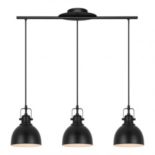 Canarm Polo Matte Black Farmhouse 3-Light Pendant Light - 120V, 60W