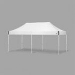 E-Z Up EC3STL20KFWHTWH Eclipse Instant Shelter 10' x 20' White Canopy with White Frame