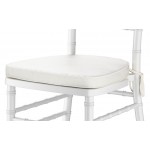 Lancaster Table & Seating White Wood Chiavari Chair with Ivory Cushion Lancaster Table & Seating White Wood Chiavari Chair with Ivory Cushion