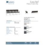 Lesro Lenox Steel Patriot Plus Charcoal Vinyl 4-Seat Sofa with Center Arms
