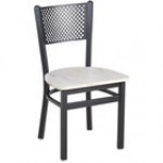 BFM Seating Polk Sand Black Steel Perforated Back Chair With Relic Chestnut Melamine Seat BFM Seating Polk Sand Black Steel Perforated Back Chair With Relic Chestnut Melamine Seat
