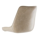 Lancaster Table & Seating Mid-Century Black Chair with Smokey Beige Vinyl Tufted Seat - Detached