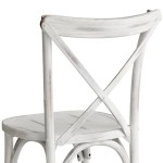 Lancaster Table & Seating Vineyard Rustic White Wood Cross Back Chair