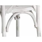 Lancaster Table & Seating Vineyard Rustic White Wood Cross Back Chair