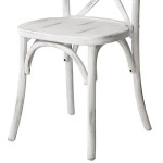 Lancaster Table & Seating Vineyard Rustic White Wood Cross Back Chair