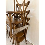 Lancaster Table & Seating Vineyard Rustic White Wood Cross Back Chair