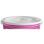 Choice 12 oz. Pink Paper Frozen Yogurt / Food Cup with Flat Lid - 50/Case Choice 12 oz. Pink Paper Frozen Yogurt / Food Cup with Flat Lid - 50/Case