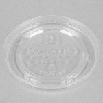 Fabri-Kal GXL250PC Greenware 2 oz. Compostable Clear Plastic Souffle / Portion Cup Lid - 2,010/Case