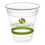 Fabri-Kal GXL250PC Greenware 2 oz. Compostable Clear Plastic Souffle / Portion Cup Lid - 2,010/Case