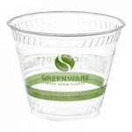 Fabri-Kal GXL250PC Greenware 2 oz. Compostable Clear Plastic Souffle / Portion Cup Lid - 2,010/Case