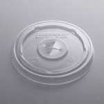 Fabri-Kal GXL250PC Greenware 2 oz. Compostable Clear Plastic Souffle / Portion Cup Lid - 2,010/Case