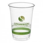 Fabri-Kal GXL250PC Greenware 2 oz. Compostable Clear Plastic Souffle / Portion Cup Lid - 2,010/Case
