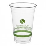 Fabri-Kal GXL250PC Greenware 2 oz. Compostable Clear Plastic Souffle / Portion Cup Lid - 2,010/Case