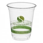 Fabri-Kal GXL250PC Greenware 2 oz. Compostable Clear Plastic Souffle / Portion Cup Lid - 2,010/Case