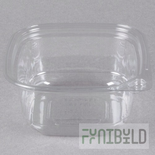 Placon 12 oz. Square Recycled PET Deli Container - 50/Pack
