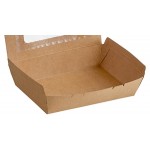Choice Kraft Folded Paper #2 Take-Out Container with Window 7 3/4 Choice Kraft Folded Paper #2 Take-Out Container with Window 7 3/4