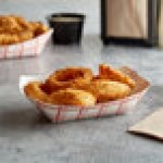 #50 1/2 lb. Red Plaid Paper Food Tray - 250/Pack