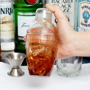 Fineline 4101-CL Quenchers 7 oz. Disposable Clear Plastic Shaker - 24/Case