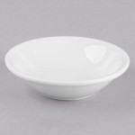 Libbey Porcelana 5.5 oz. Bright White Porcelain Fruit Bowl - Sample