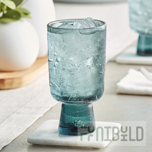 Acopa Pangea 12 oz. Blue Goblet - Sample