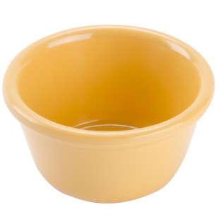GET RM-400-TY Diamond Mardi Gras 4 oz. Tropical Yellow Melamine Ramekin - 48/Case