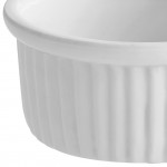 Acopa 4.5 oz. Bright White Fluted Porcelain Ramekin - 12/Pack Acopa 4.5 oz. Bright White Fluted Porcelain Ramekin - 12/Pack