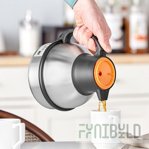 Bunn 36252.0000 Zojirushi 62 oz. Stainless Steel Deluxe Thermal Carafe Orange Top - 12/Case