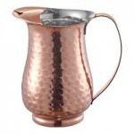 Acopa 64 oz. Smooth Stainless Steel Slender Bell Pitcher with Ice Guard Acopa 64 oz. Smooth Stainless Steel Slender Bell Pitcher with Ice Guard