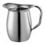 Acopa 64 oz. Smooth Stainless Steel Slender Bell Pitcher with Ice Guard Acopa 64 oz. Smooth Stainless Steel Slender Bell Pitcher with Ice Guard