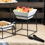 Libbey SL-99 Slate 100 oz. Ultra Bright White Square Porcelain Bowl - 6/Case Libbey SL-99 Slate 100 oz. Ultra Bright White Square Porcelain Bowl - 6/Case