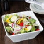 Libbey SL-99 Slate 100 oz. Ultra Bright White Square Porcelain Bowl - 6/Case Libbey SL-99 Slate 100 oz. Ultra Bright White Square Porcelain Bowl - 6/Case