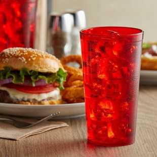 GET 6616-1-R 16 oz. Red Customizable SAN Plastic Pebbled Tumbler - 72/Case GET 6616-1-R 16 oz. Red Customizable SAN Plastic Pebbled Tumbler - 72/Case