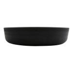 GET Roca Matte 42 oz. Black Melamine Low Street Bowl - 12/Case