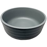 GET Roca Matte 42 oz. Black Melamine Low Street Bowl - 12/Case