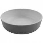 GET Roca Matte 42 oz. Black Melamine Low Street Bowl - 12/Case