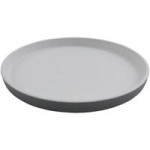 GET Roca Matte 42 oz. Black Melamine Low Street Bowl - 12/Case