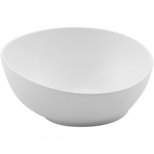 GET Enterprises Riverstone 30 oz. White Irregular Round Matte Melamine Pho / Ramen / Grain Bowl - 24/Case GET Enterprises Riverstone 30 oz. White Irregular Round Matte Melamine Pho / Ramen / Grain Bowl - 24/Case