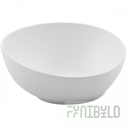GET Enterprises Riverstone 30 oz. White Irregular Round Matte Melamine Pho / Ramen / Grain Bowl - 24/Case