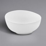 GET Enterprises Riverstone 30 oz. White Irregular Round Matte Melamine Pho / Ramen / Grain Bowl - 24/Case