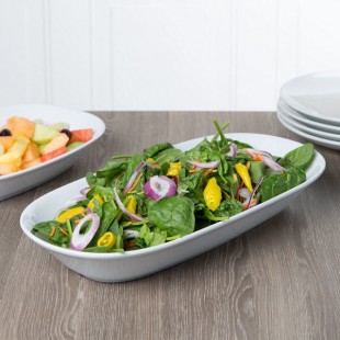American Metalcraft MLRS16 Endurance 64 oz. Oblong Melamine Serving Bowl American Metalcraft MLRS16 Endurance 64 oz. Oblong Melamine Serving Bowl