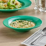 Acopa Foundations 8 oz. Green Wide Rim Melamine Salad Bowl - 12/Pack