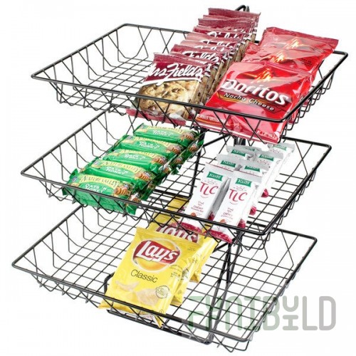 Cal-Mil 1291-3 Three Tier Merchandiser with Rectangular Wire Baskets - 18