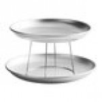 Choice 2-Tier Seafood Tower Set with Mini Aluminum Trays and Stand