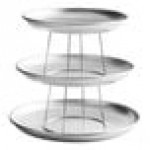 Choice 2-Tier Seafood Tower Set with Mini Aluminum Trays and Stand