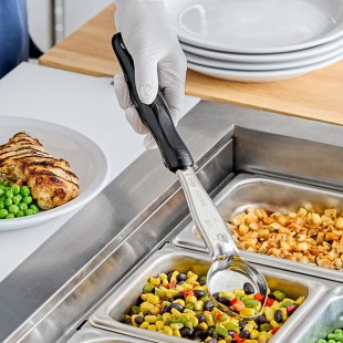Vollrath 6412120 Jacob's Pride® 1 oz. Black Solid Oval Spoodle® Portion Spoon