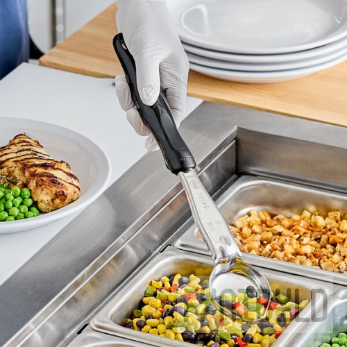 Vollrath 6412120 Jacob's Pride® 1 oz. Black Solid Oval Spoodle® Portion Spoon