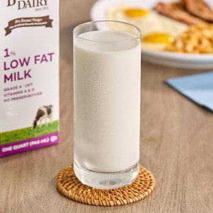 Byrne 1% Low-Fat Aseptic Milk 32 fl. oz. - 12/Case Byrne 1% Low-Fat Aseptic Milk 32 fl. oz. - 12/Case