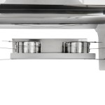 Vollrath 46255 9 Qt. New York, New York Retractable Dripless Chafer Full Size with Brass Trim