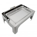Vollrath 46255 9 Qt. New York, New York Retractable Dripless Chafer Full Size with Brass Trim